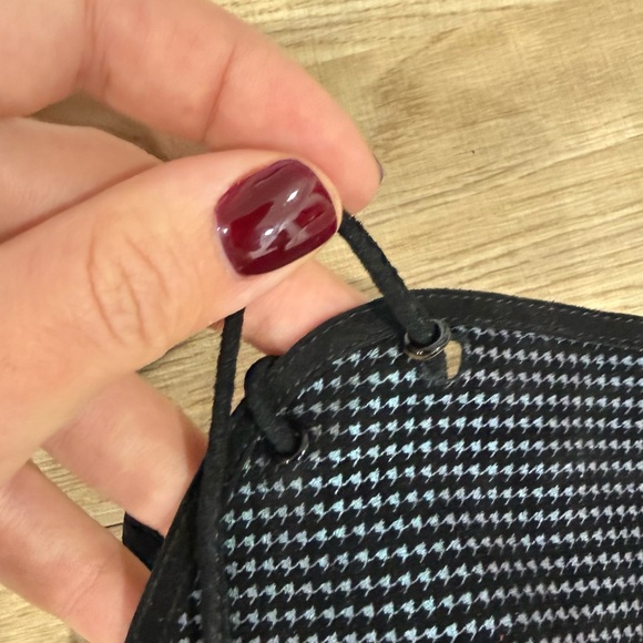 Aquazzura Black and Blue Houndstooth Heels - Picture 4 of 8